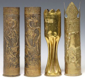 (4) FRENCH WWI-ERA TRENCH ART