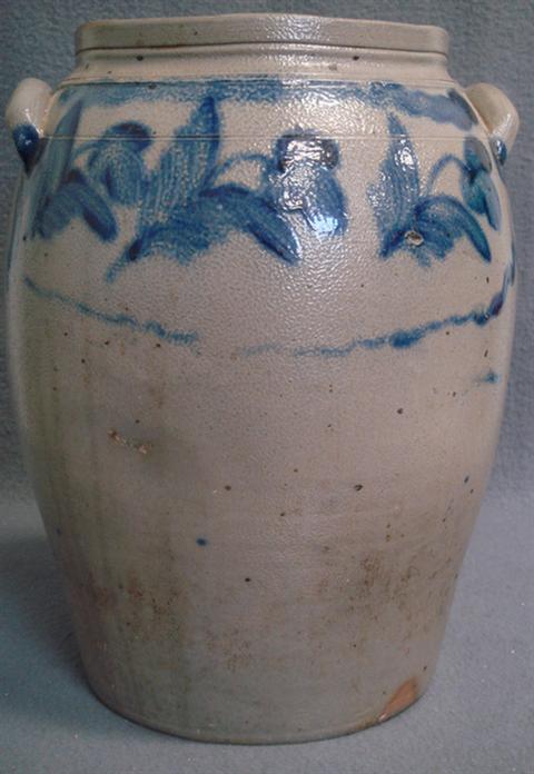 4 gal blue floral decorated