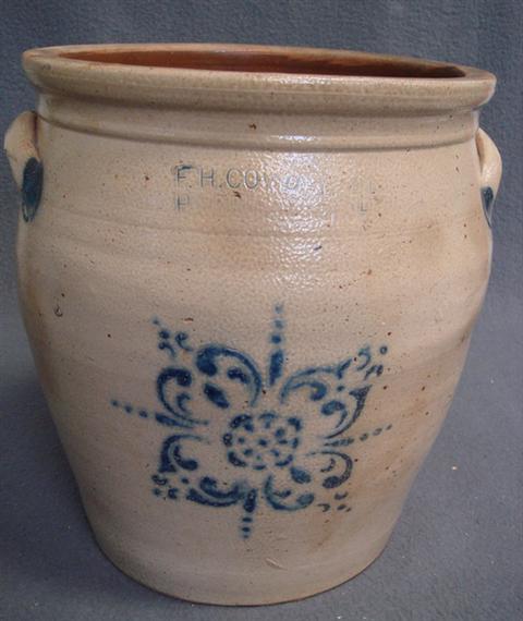 4 gal blue floral decorated