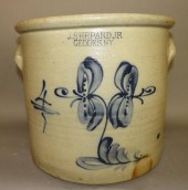 4 GALLON COBALT DECORATED J. S