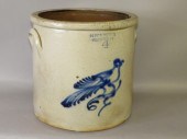 4 GALLON COBALT DECORATED JA &