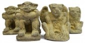 (4) GARDEN STATUARY CAST STONE