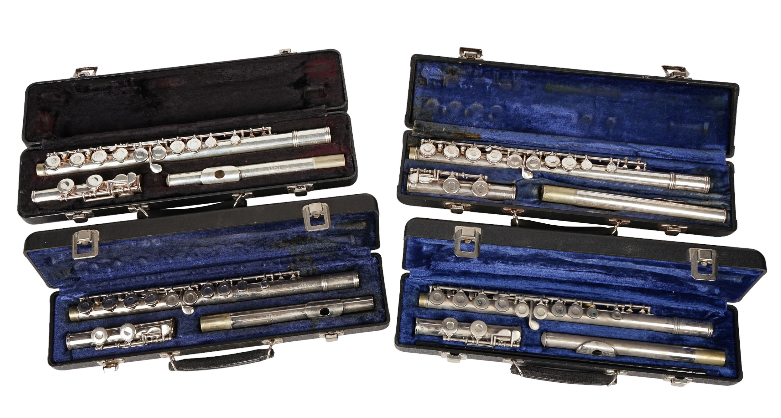 (4) Gemeinhardt flutes, c/o 2SP