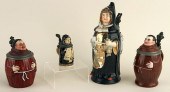 4 GERMAN PORCELAIN CHARACTER B