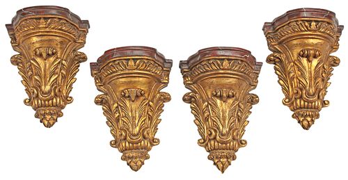 (4) GILT &AMP; MARBLEIZED WALL