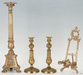 4 GILT BRONZE & BRASS ITEMS, I
