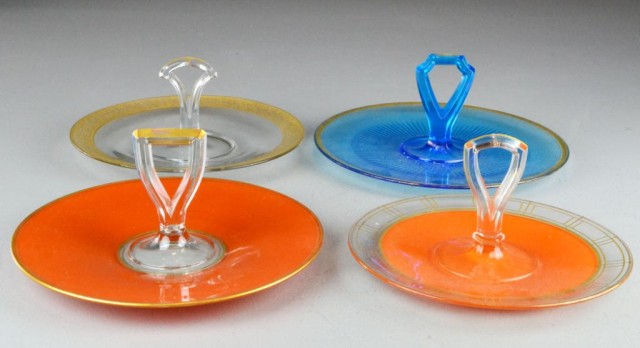 (4) Glass Cake Servers with