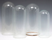 (4) GLASS DISPLAY DOMES OR CLO
