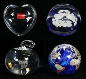 4 GLASS PAPERWEIGHTS BACCARAT,