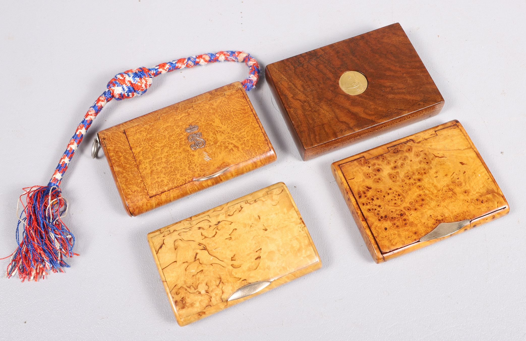 (4) Gold adorned karelian birch