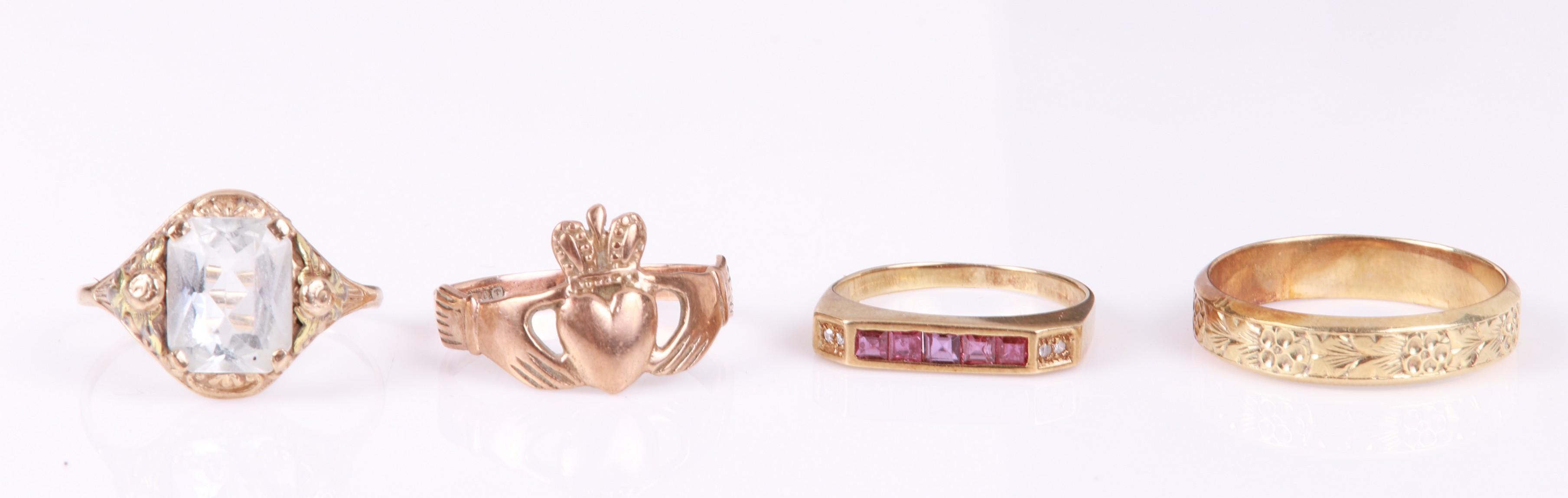 (4) Gold rings to include 14K YG