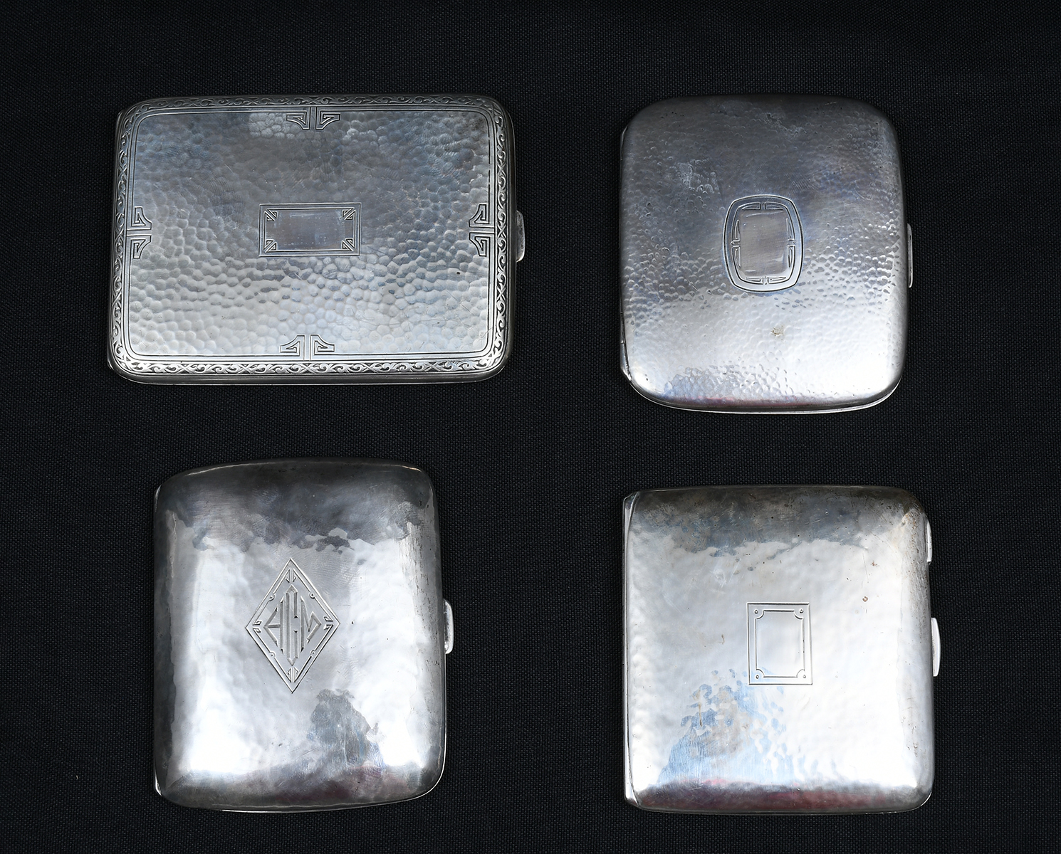 4 HAMMERED SILVER CIGARETTE