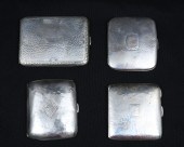 4 HAMMERED SILVER CIGARETTE CA