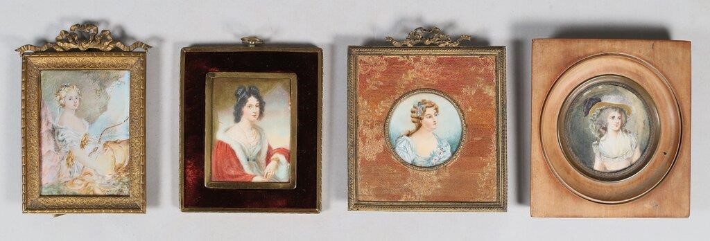 4 HAND PAINTED PORTRAIT MINIATURES4