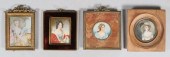 4 HAND PAINTED PORTRAIT MINIAT