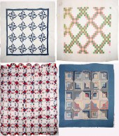 (4) Hand sewn quilts to includ