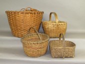 4 HANDLED BASKETSca. 19th & ea