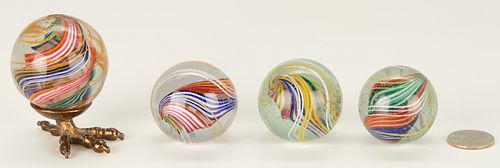 4 HANDMADE DIVIDED CORE SWIRL