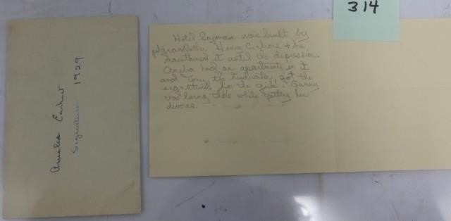 4 HANDWRITTEN AUTOGRAPHS BY