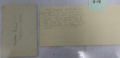 4 HANDWRITTEN AUTOGRAPHS BY AM