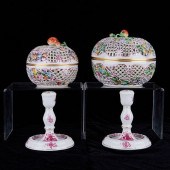 4 HEREND PORCELAIN BOWLS AND C