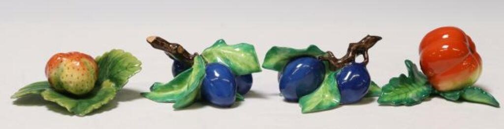 (4) HEREND PORCELAIN FRUIT TABLE