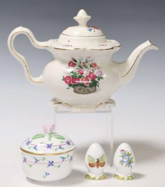 (4) HEREND PORCELAIN TABLEWARE &