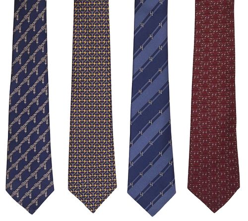 (4) HERMES SILK MEN&#039;S NECK