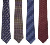 (4) HERMES SILK MEN&#039;S NEC