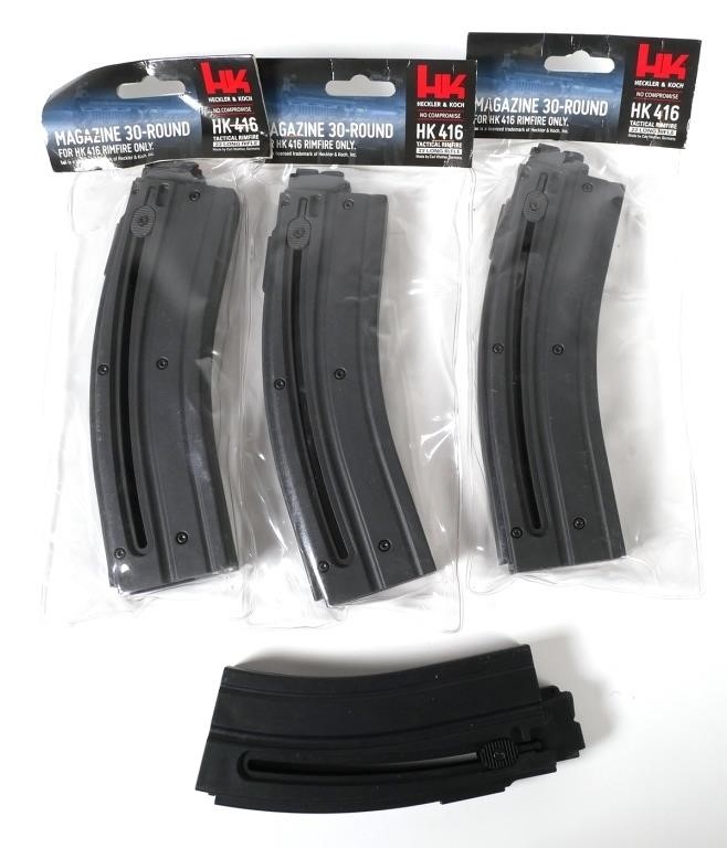 (4) HK 416 RIFLE MAGAZINES 20 30