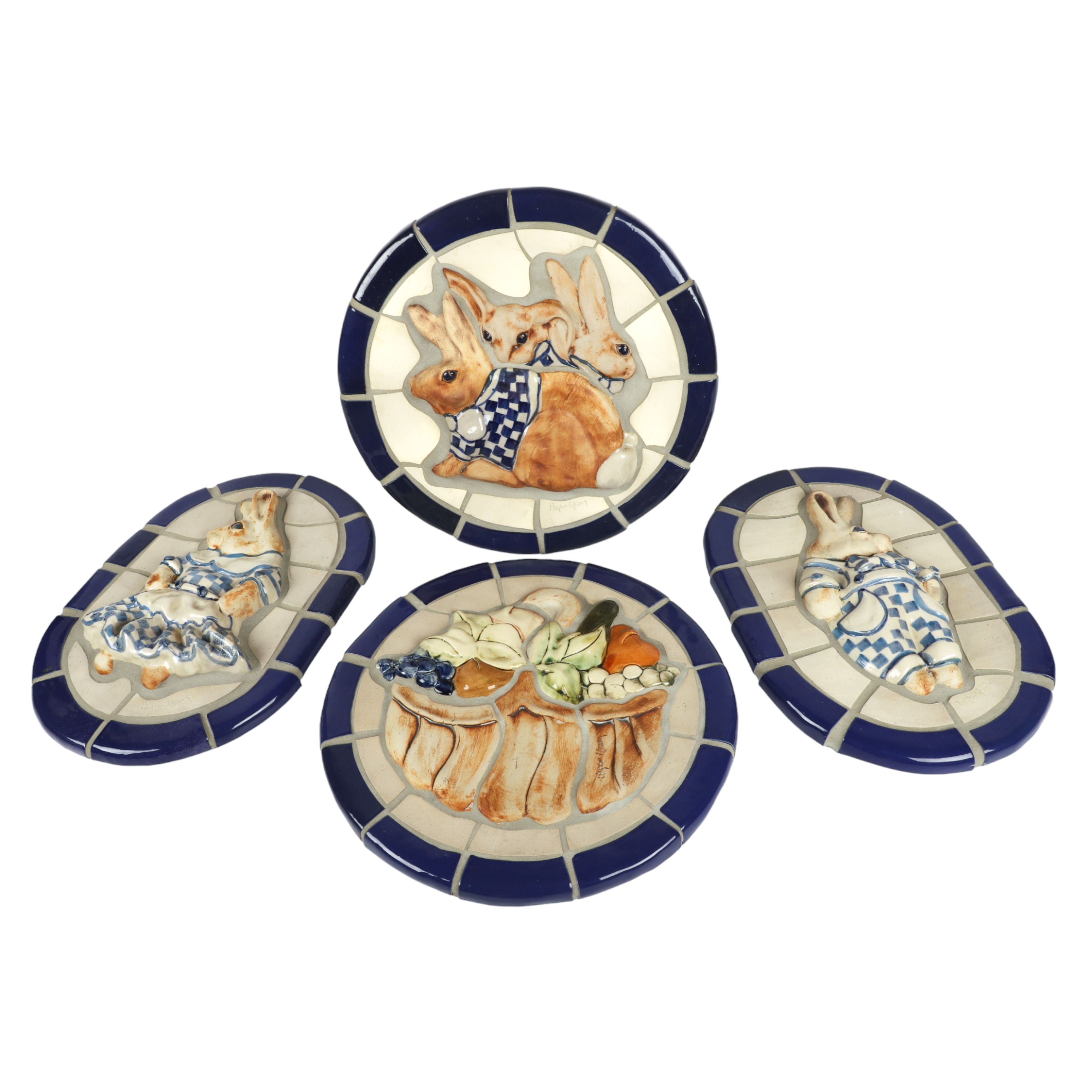 (4) Hogan Young ceramic mosaic wall