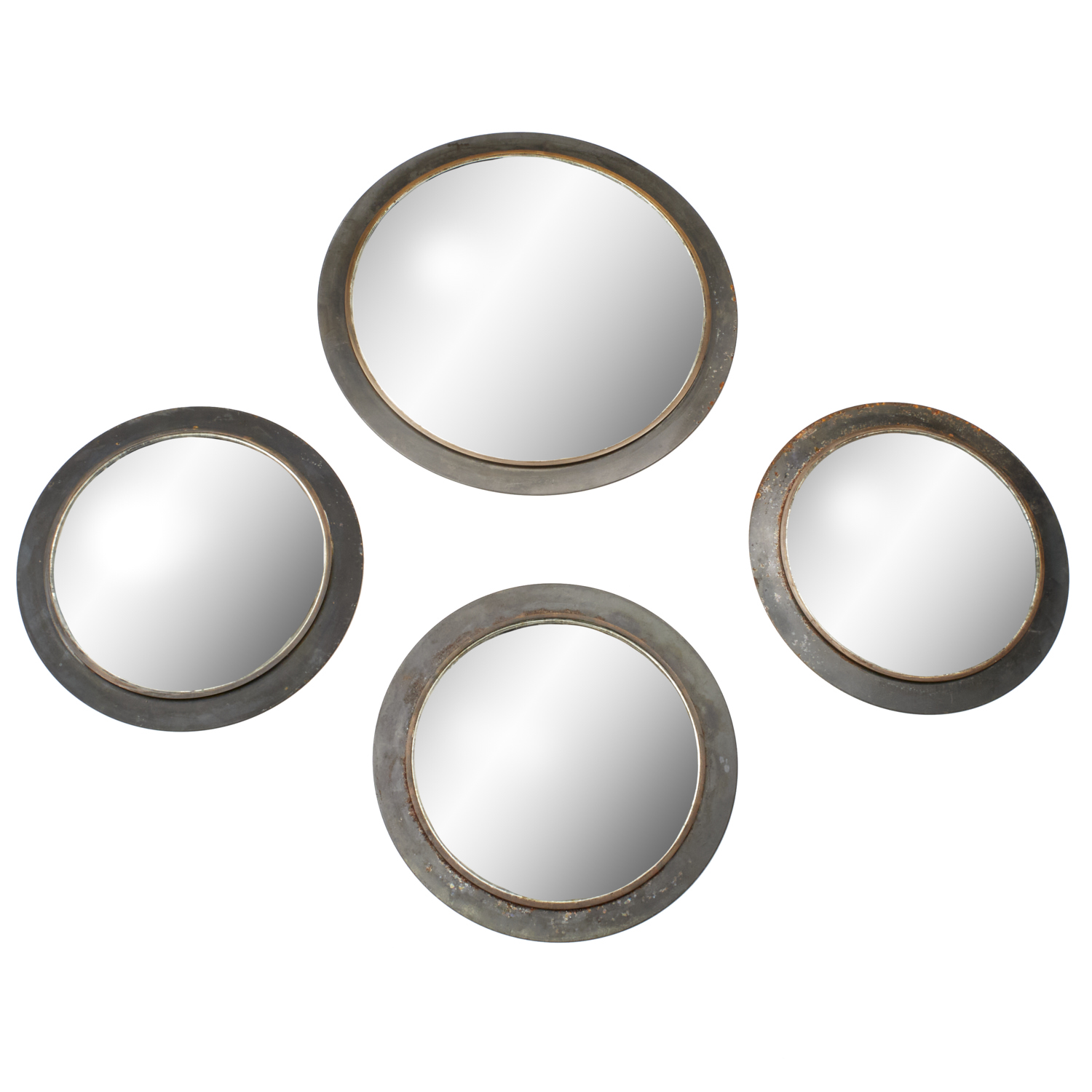 (4) INDUSTRIAL STYLE CONVEX MIRRORS