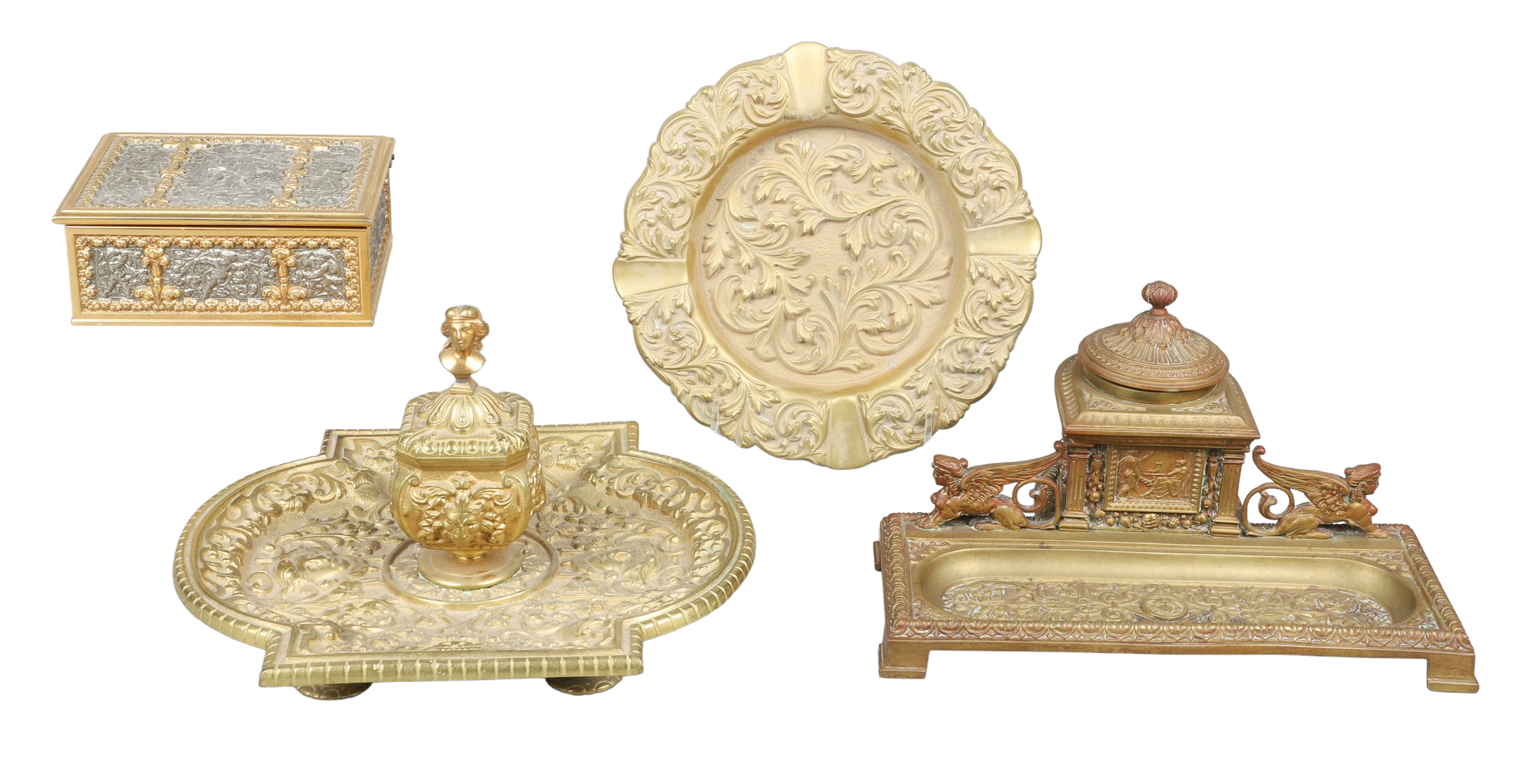 (4) Inkstands and desk items to