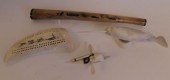 4 INUIT CARVED BONE ITEMSLot 4