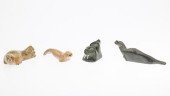 4 INUIT CARVED STONE SEALS, ON
