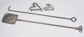 (4) Iron trivets and tools to