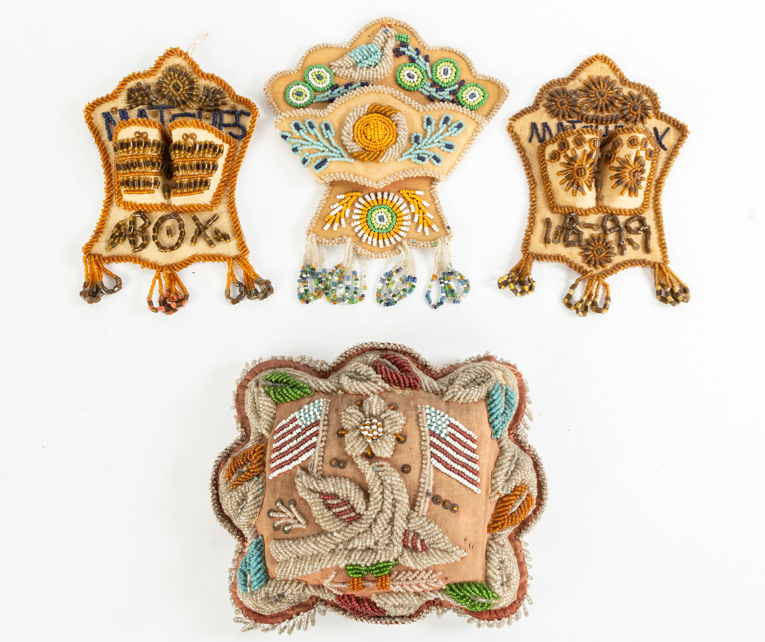 (4) IROQUOIS AMERICAN INDIAN BEADED