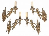 (4) ITALIAN GILT METAL CUPID O