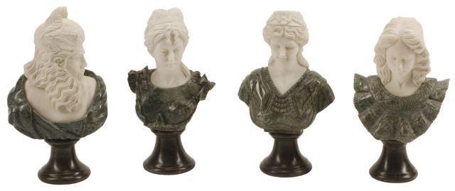 (4) ITALIAN MARBLE BUSTS ON