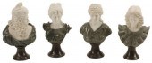 (4) ITALIAN MARBLE BUSTS ON BA