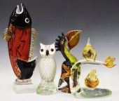 (4) ITALIAN MURANO ART GLASS A