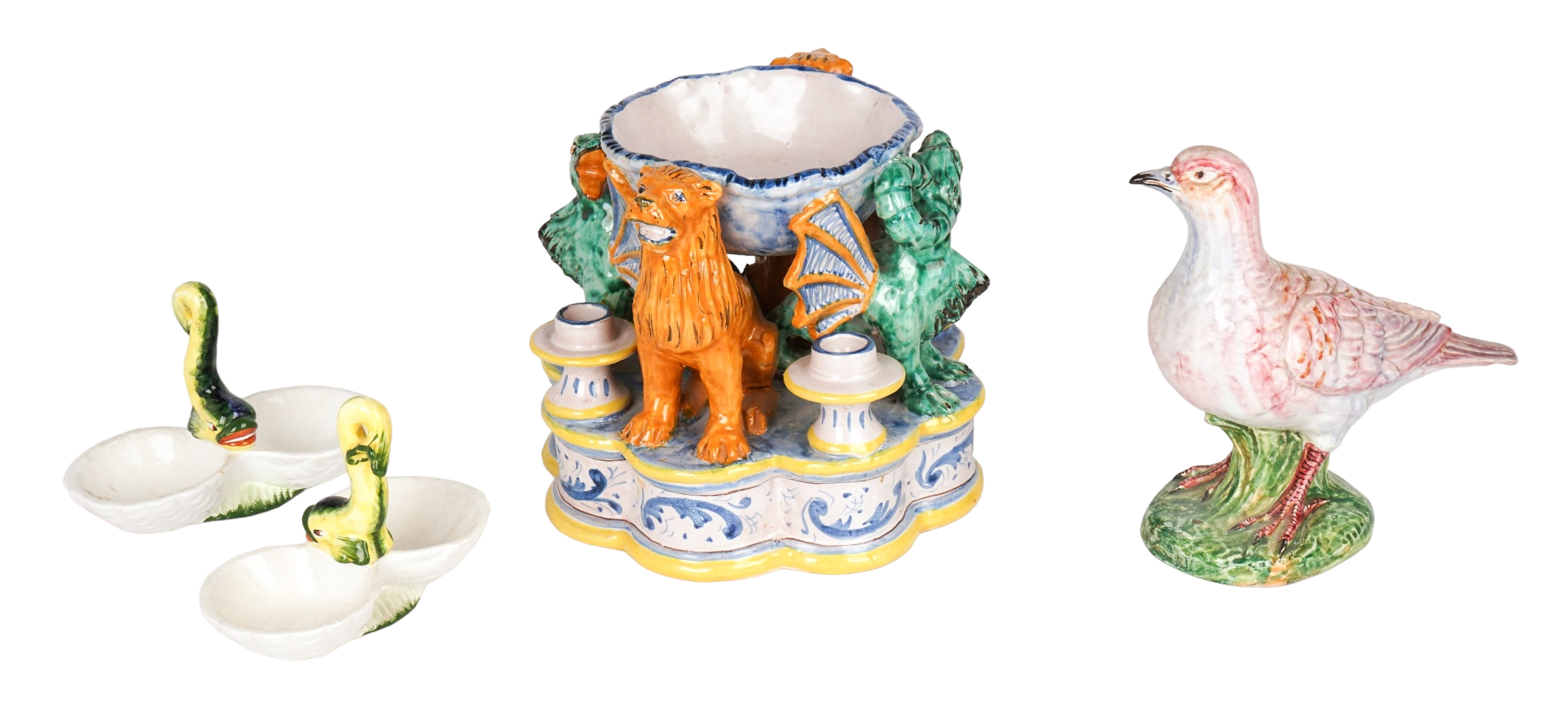 (4) Italian Pottery Salts,