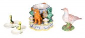(4) Italian Pottery Salts, Fig