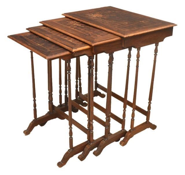 (4) ITALIAN ROSEWOOD MARQUETRY