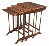 (4) ITALIAN ROSEWOOD MARQUETRY