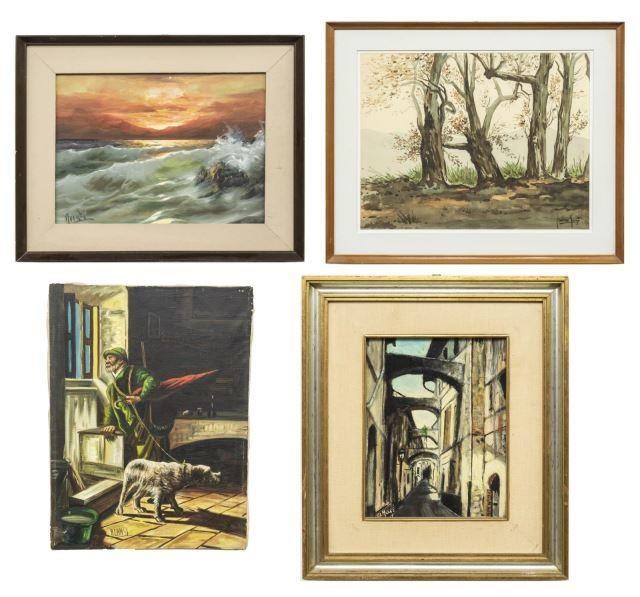 (4) ITALIAN SCHOOL PAINTINGS,