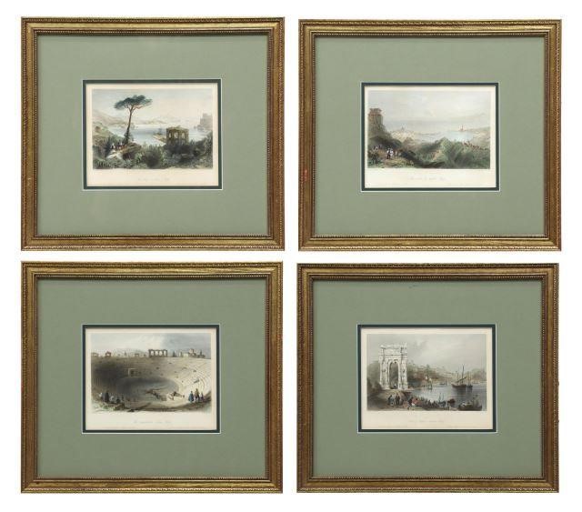 (4) ITALIAN VIEW ENGRAVINGS AFTER