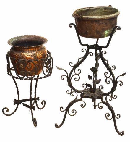 (4) ITALIAN WROUGHT IRON STANDS &