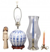 (4) Items, c/o blue & white po