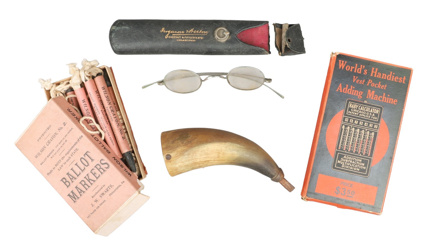 (4) Items, c/o powder horn